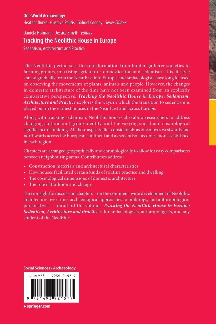 Rückseite: 9781493921577 | Tracking the Neolithic House in Europe | Daniela Hofmann (u. a.)