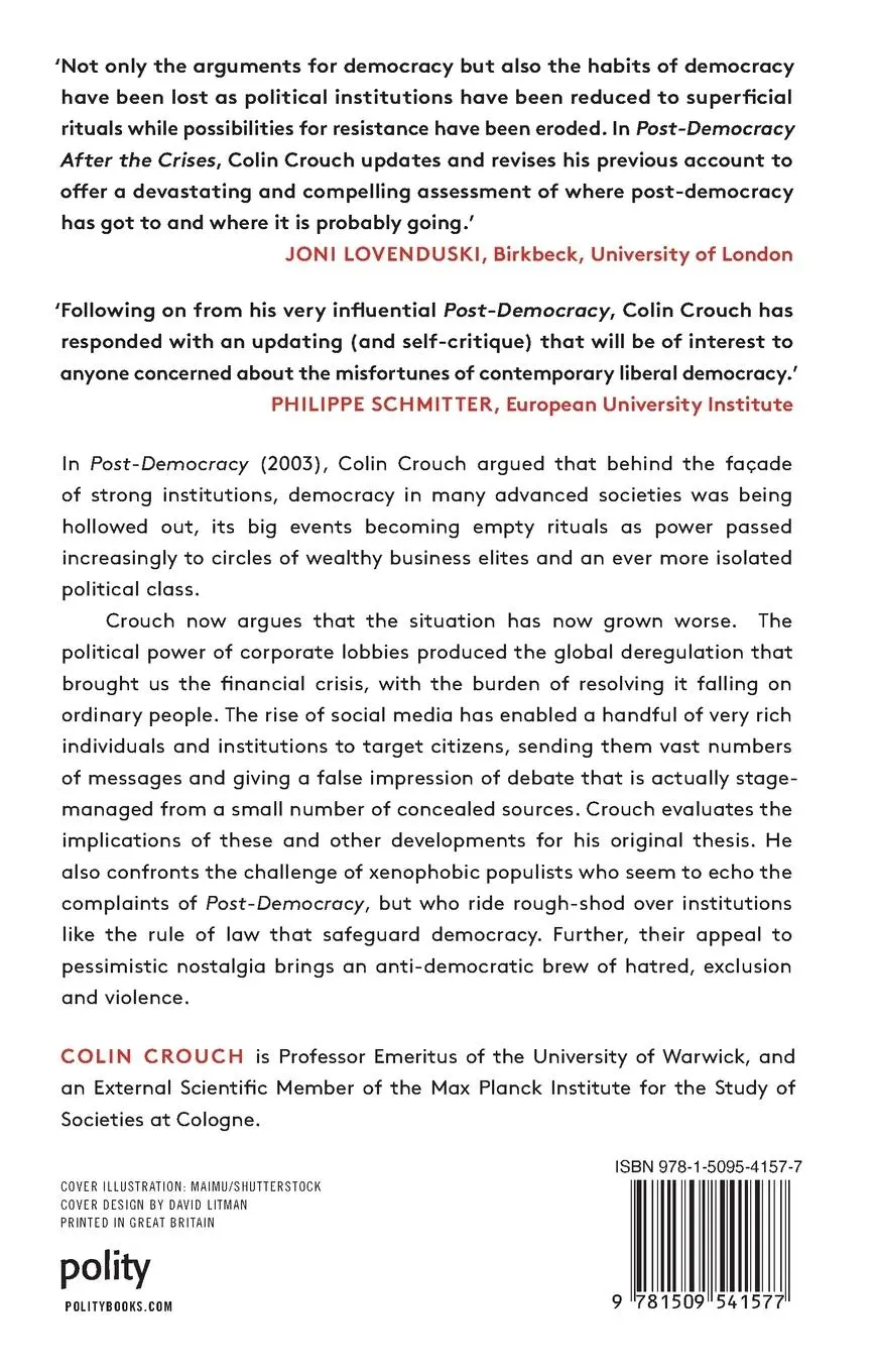 Rückseite: 9781509541577 | Post-Democracy After the Crises | Colin Crouch | Taschenbuch | 190 S.