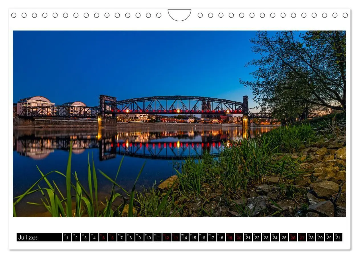 Bild: 9783435091577 | Magdeburg zur blauen Stunde (Wandkalender 2025 DIN A4 quer),...