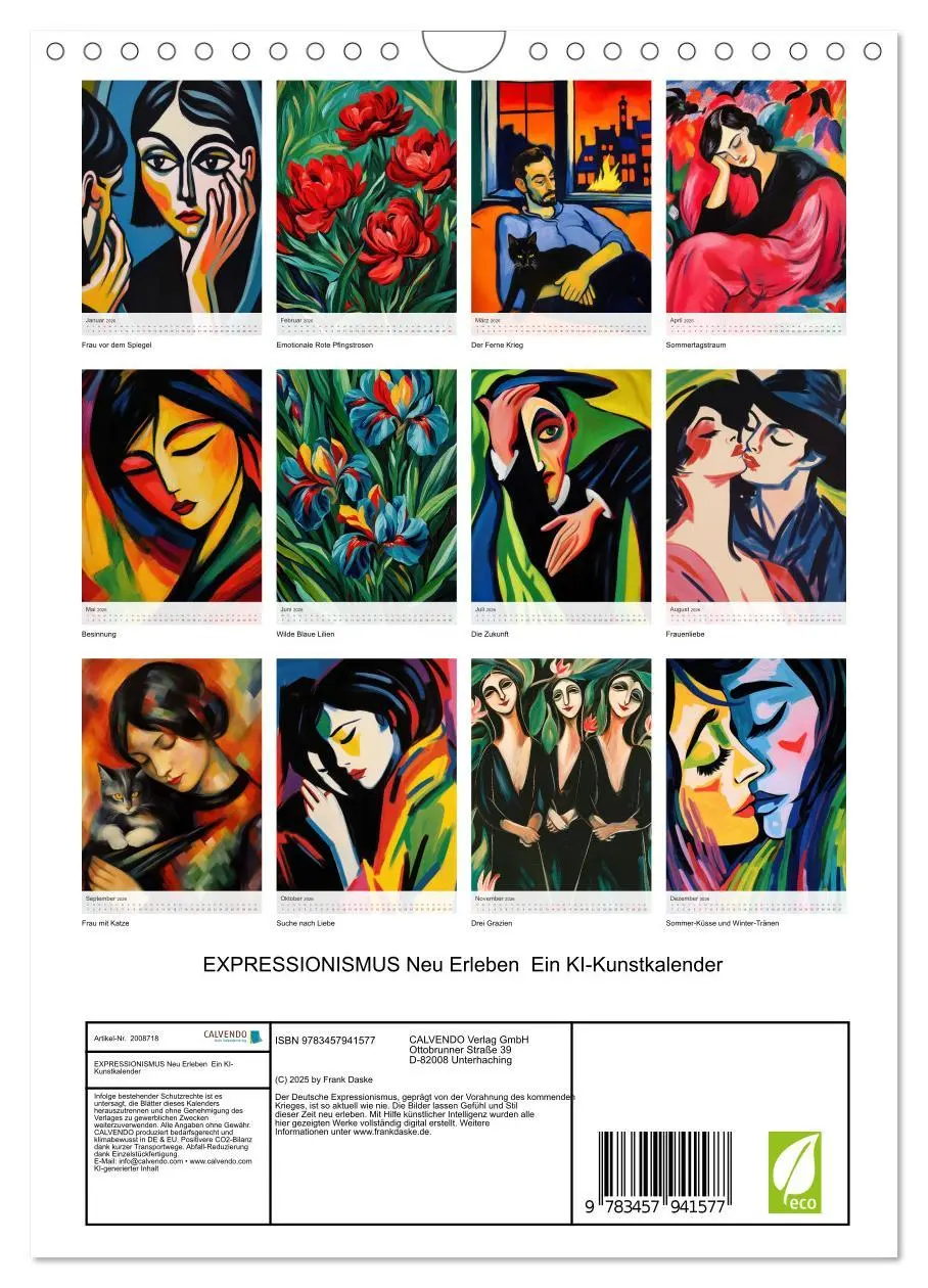 Bild: 9783457941577 | EXPRESSIONISMUS Neu Erleben Ein KI-Kunstkalender (Wandkalender 2026...