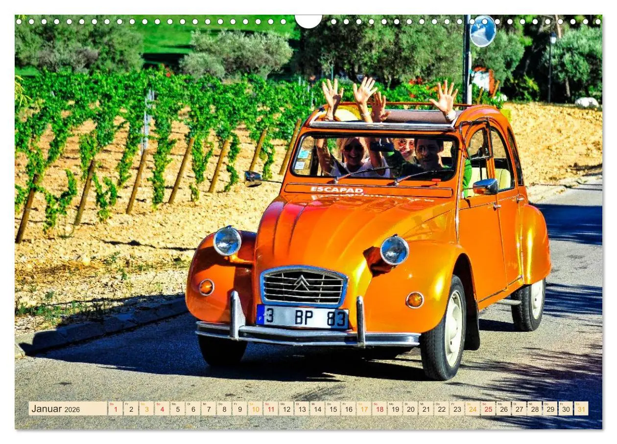 Bild: 9783516031577 | Citroën 2CV - die Ente (Wandkalender 2026 DIN A3 quer), CALVENDO...