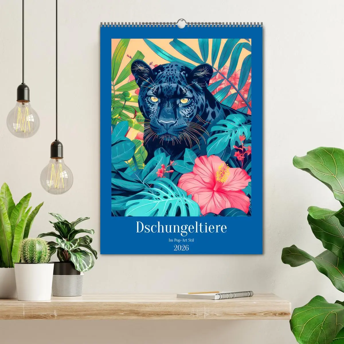 Bild: 9783516271577 | Dschungeltiere im Pop-Art Stil (Wandkalender 2026 DIN A2 hoch),...
