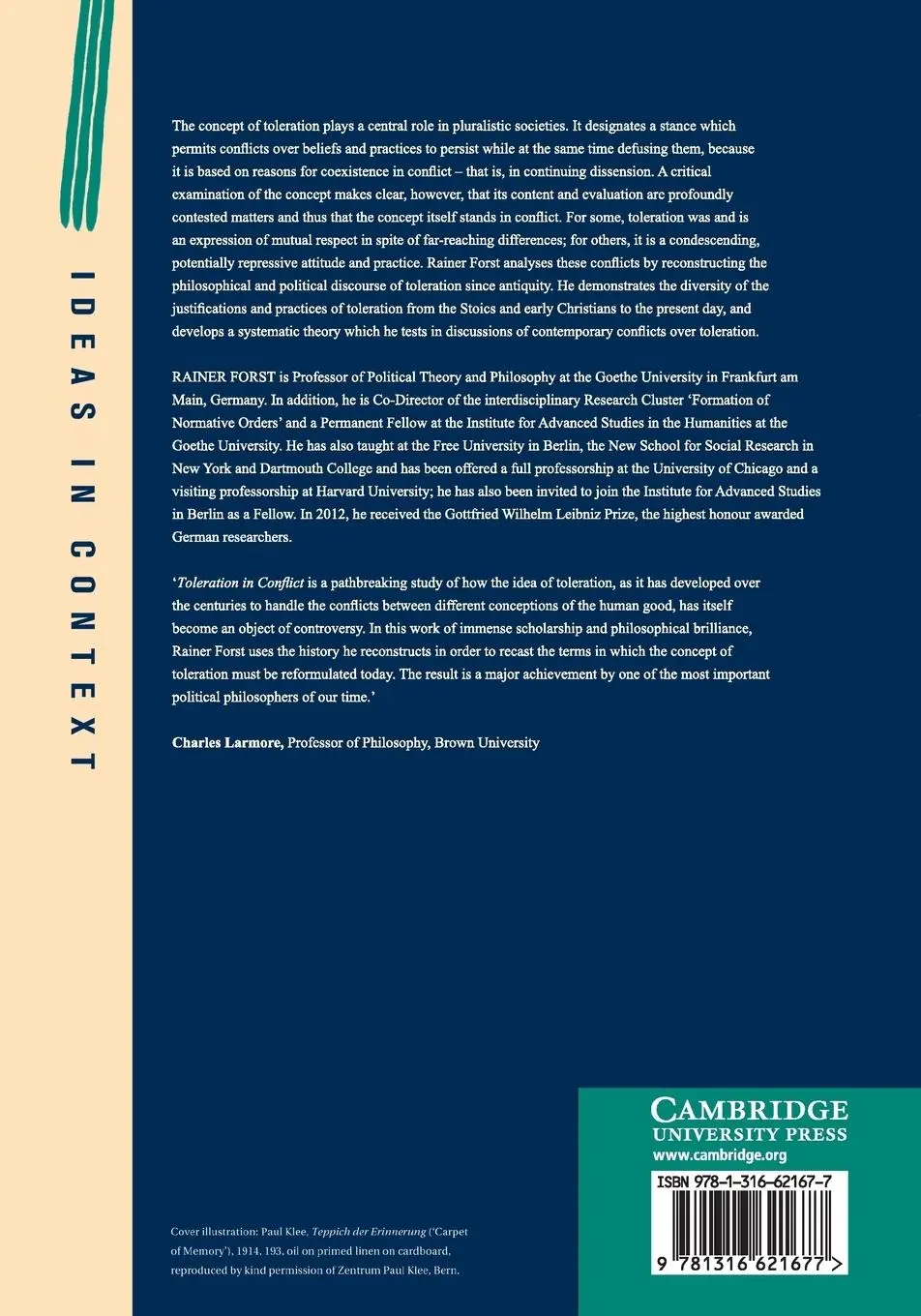 Rückseite: 9781316621677 | Toleration in Conflict | Rainer Forst | Taschenbuch | Englisch | 2016