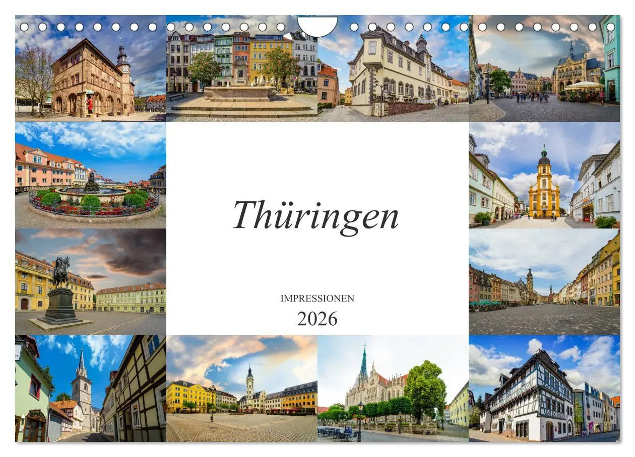Cover: 9783457791677 | Thüringen Impressionen (Wandkalender 2026 DIN A4 quer), CALVENDO...