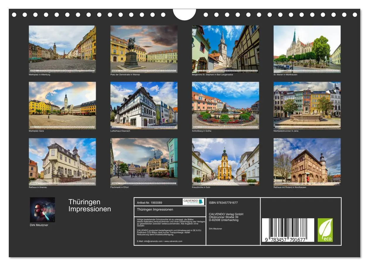 Bild: 9783457791677 | Thüringen Impressionen (Wandkalender 2026 DIN A4 quer), CALVENDO...