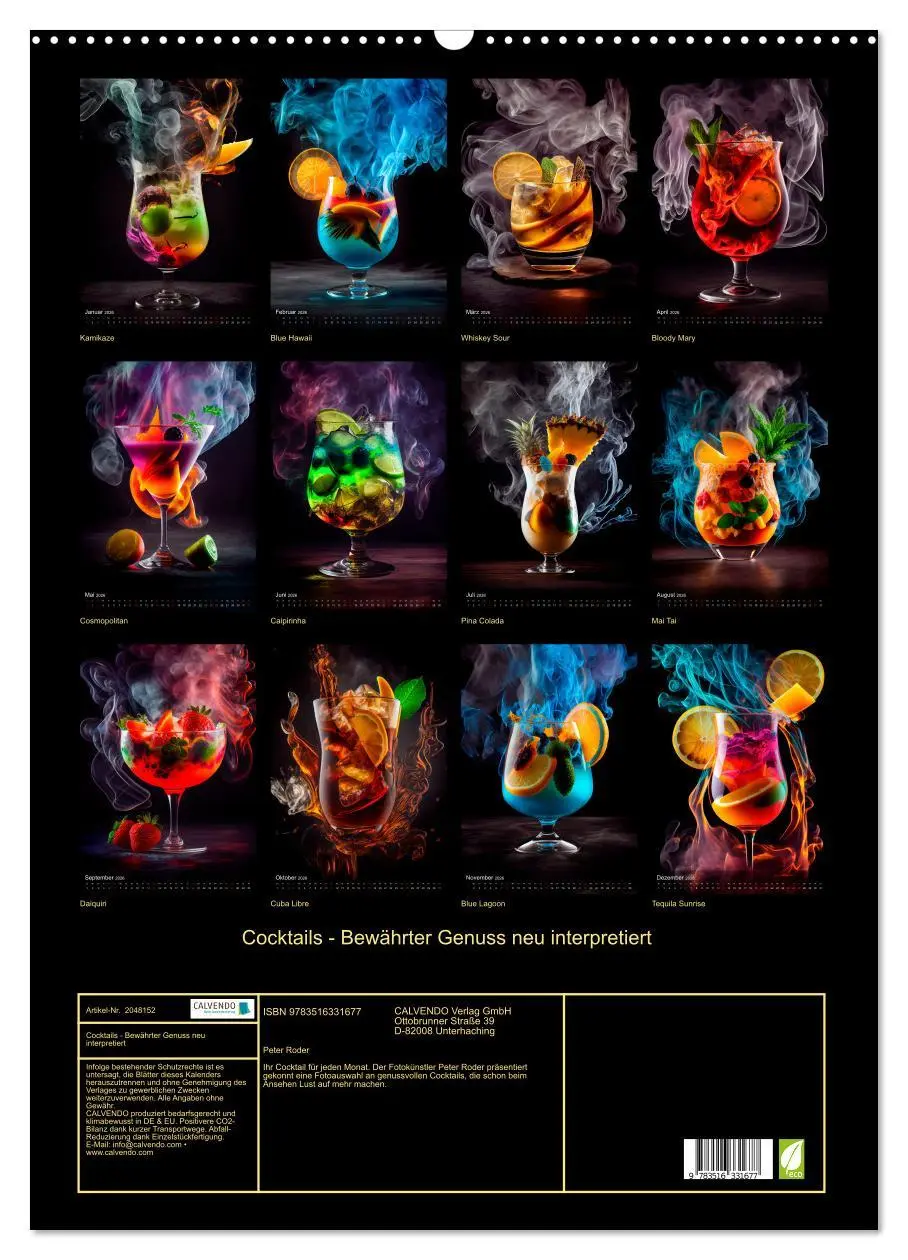 Bild: 9783516331677 | Cocktails - Bewährter Genuss neu interpretiert (Wandkalender 2026...