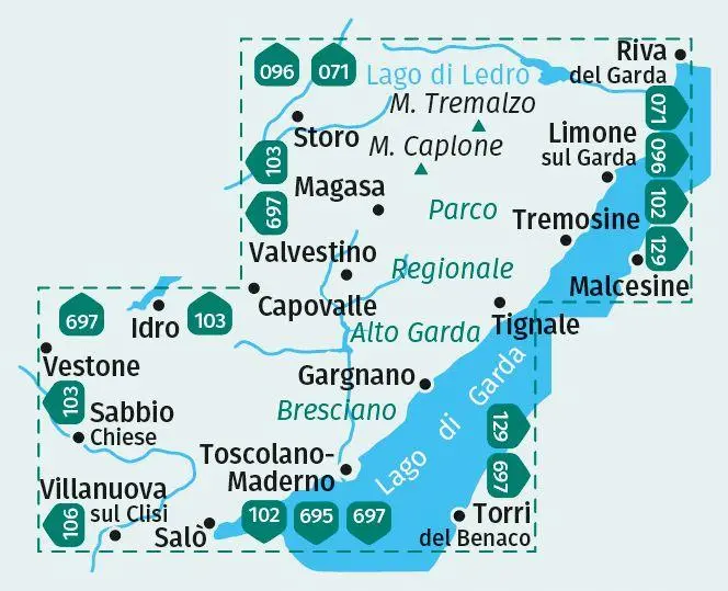 Bild: 9783991541677 | KOMPASS Wanderkarte 689 Parco Alto Garda, Bresciano, Limone sul...