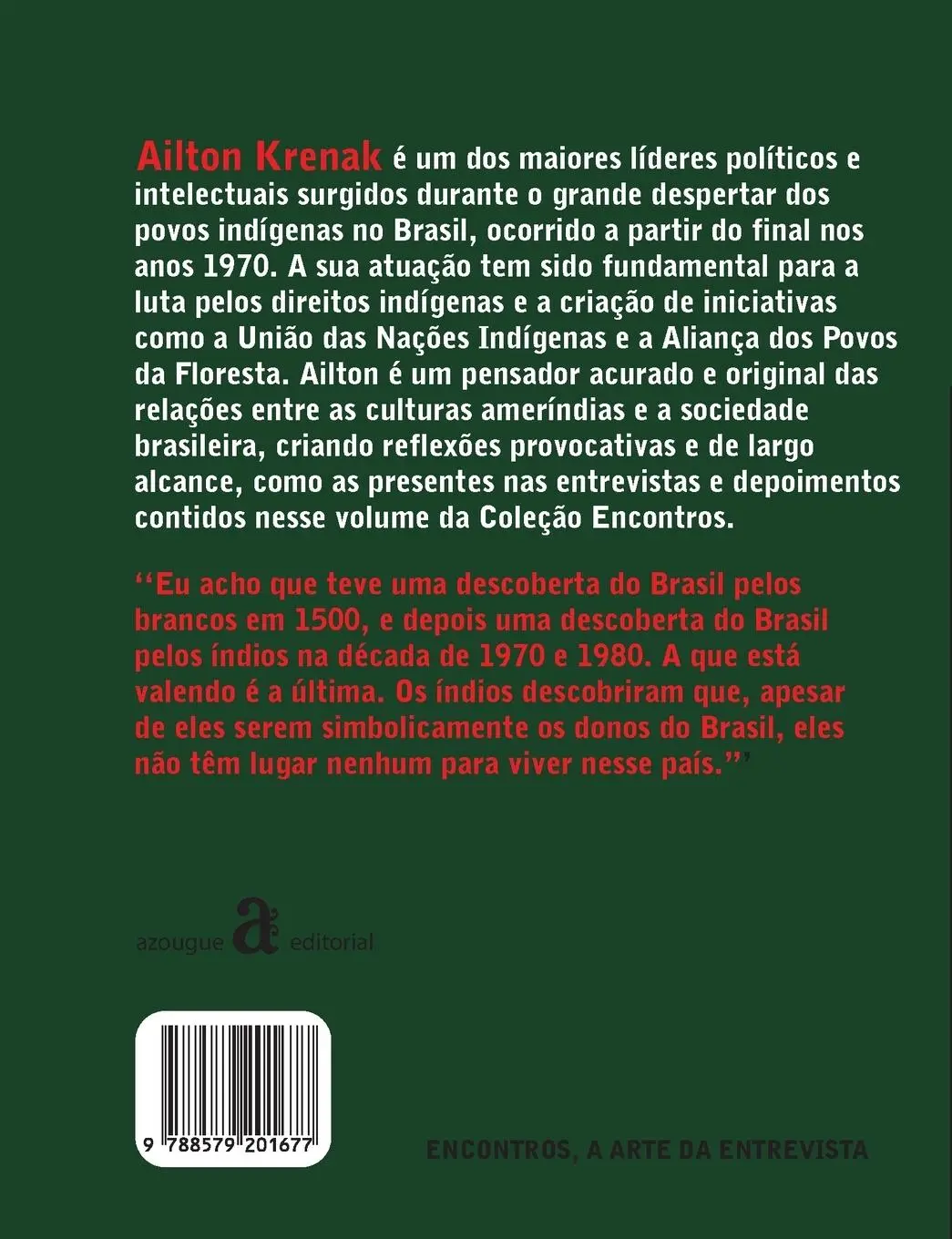 Rückseite: 9788579201677 | Ailton Krenak - Encontros | Ailton Krenak | Taschenbuch | 2022