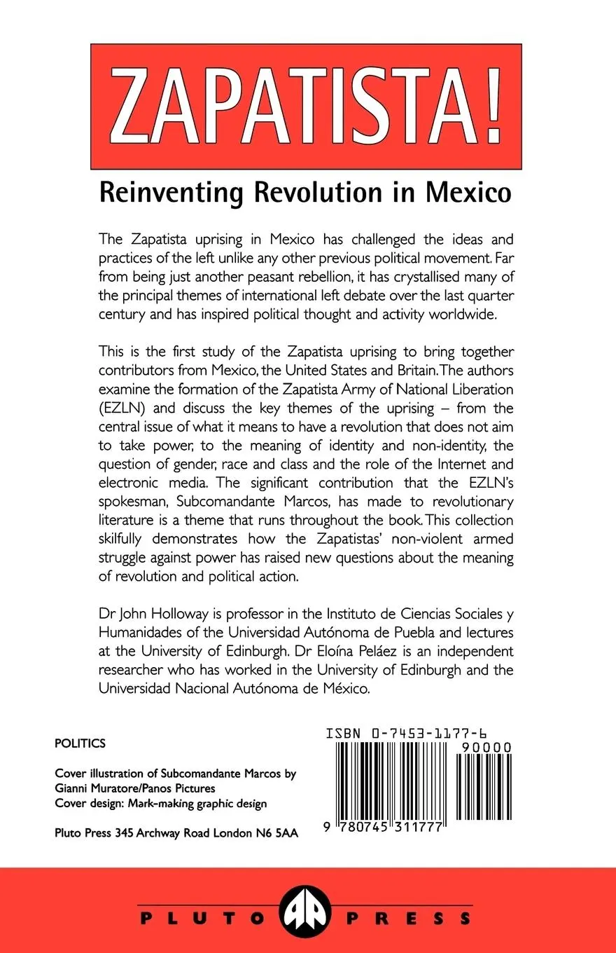 Rückseite: 9780745311777 | Zapatista! | Reinventing Revolution in Mexico | John Holloway (u. a.)