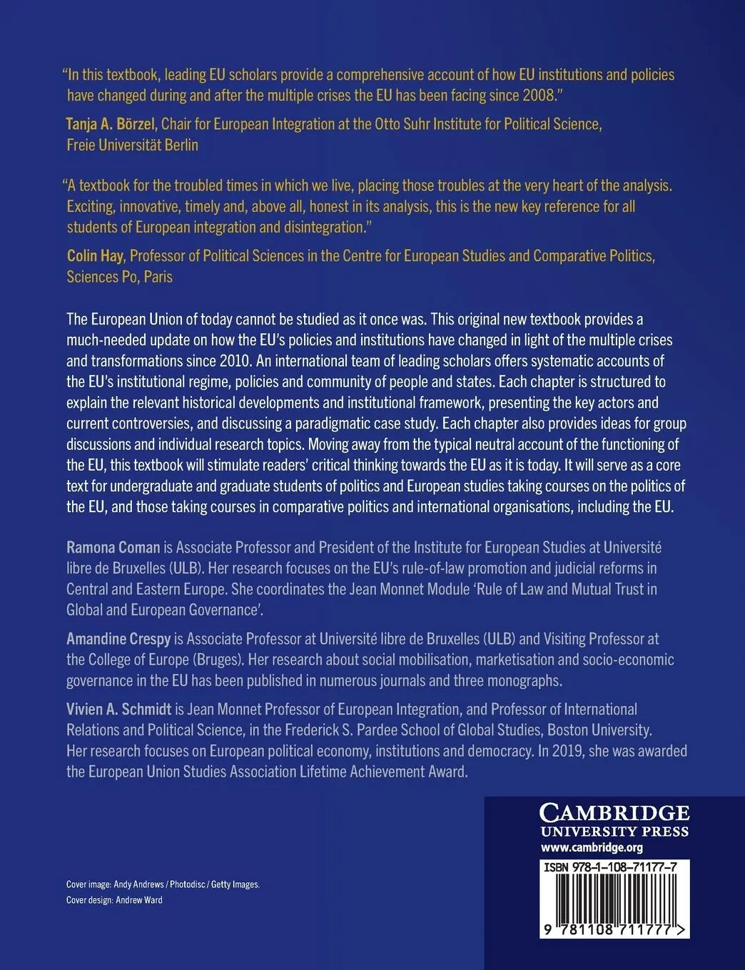 Rückseite: 9781108711777 | Governance and Politics in the Post-Crisis European Union | Buch