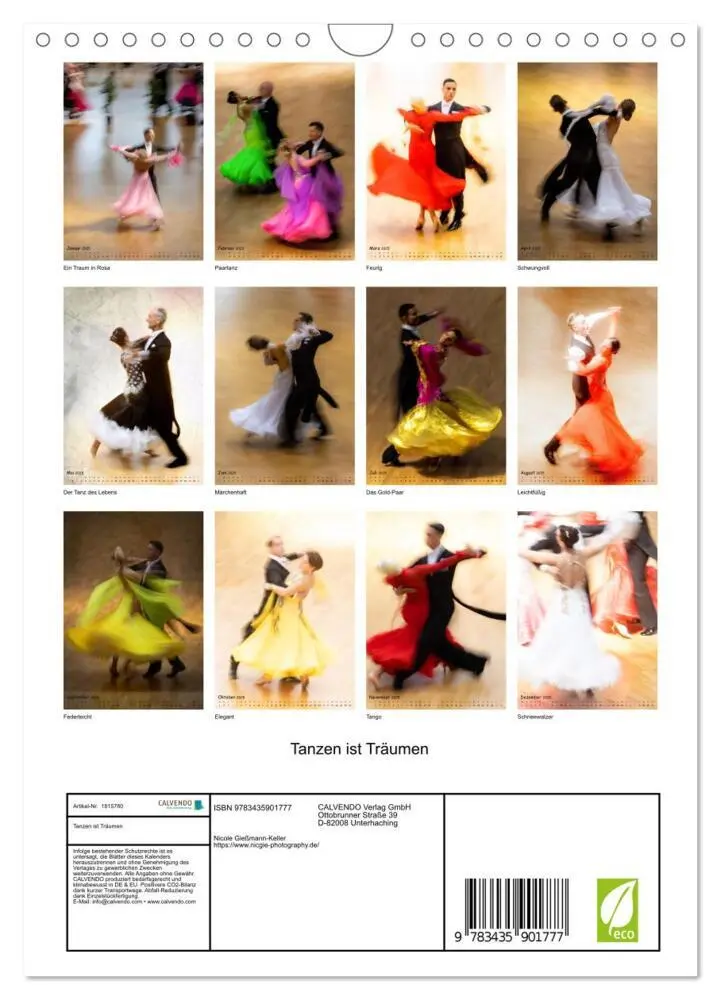 Bild: 9783435901777 | Tanzen ist Träumen (Wandkalender 2025 DIN A4 hoch), CALVENDO...