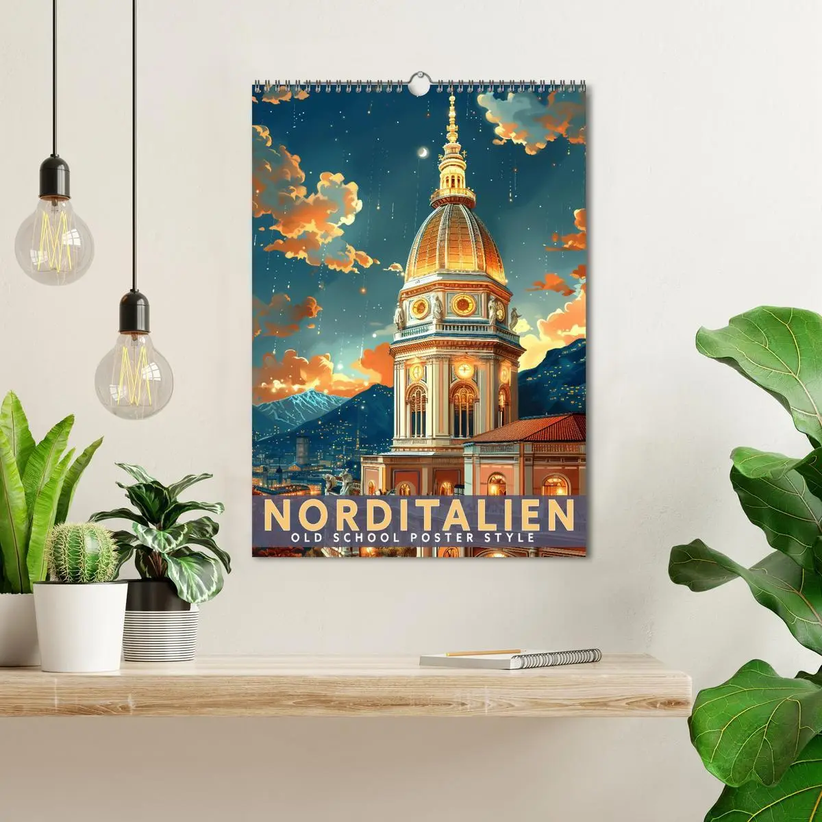 Bild: 9783457301777 | Norditalien - Old School Poster Style (Wandkalender 2026 DIN A3...