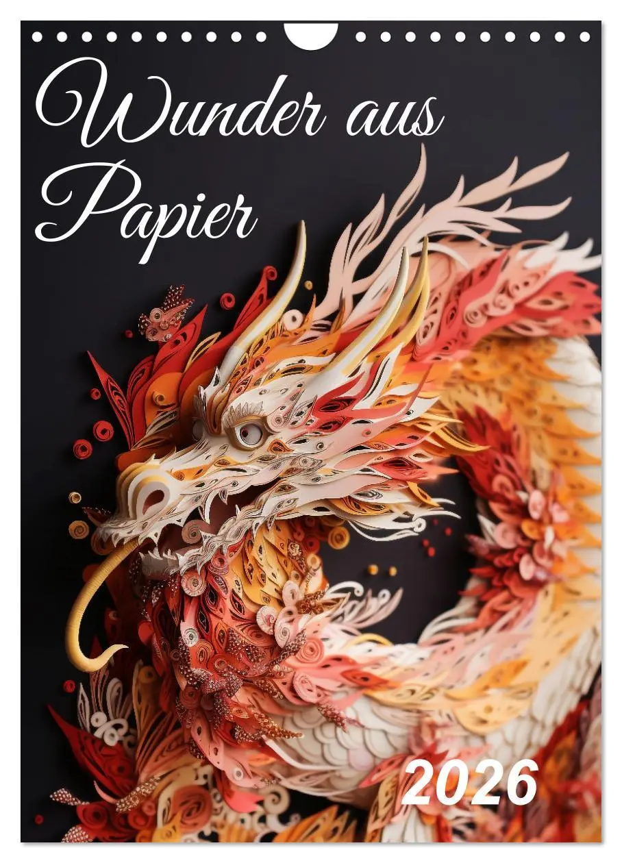 Cover: 9783516321777 | Wunder aus Papier (Wandkalender 2026 DIN A4 hoch), CALVENDO...