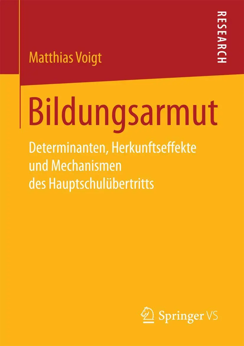 Cover: 9783658201777 | Bildungsarmut | Matthias Voigt | Taschenbuch | xv | Deutsch | 2017