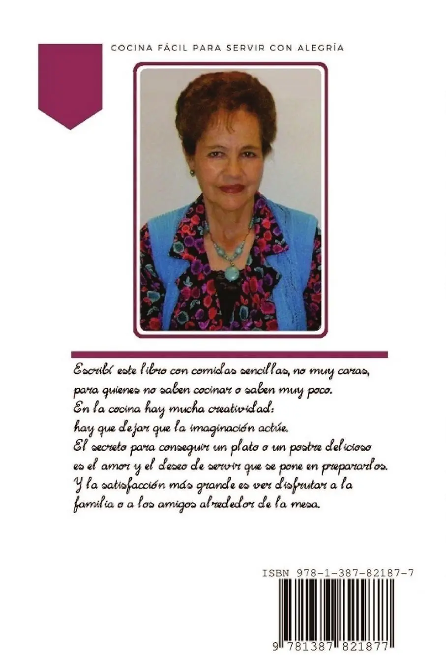 Rückseite: 9781387821877 | COCINA FÁCIL PARA SERVIR CON ALEGRÍA | Calvimontes | Taschenbuch