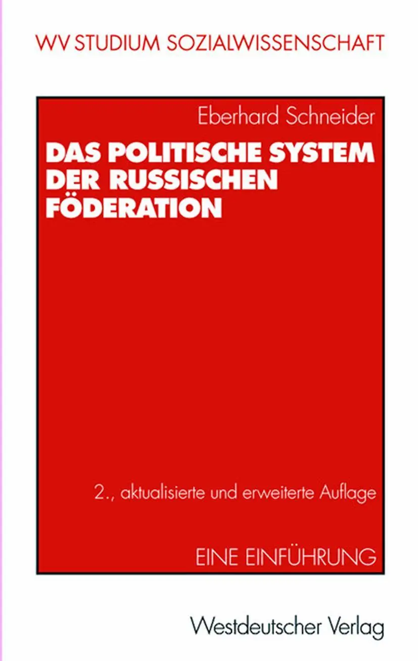 Cover: 9783531231877 | Das politische System der Russischen Föderation | Eine Einführung