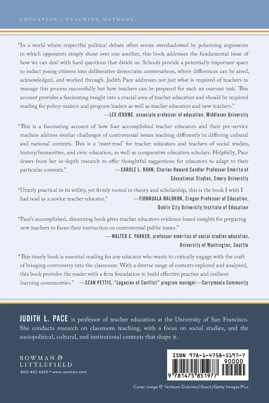 Rückseite: 9781475851977 | Hard Questions | Learning to Teach Controversial Issues | Pace | Buch