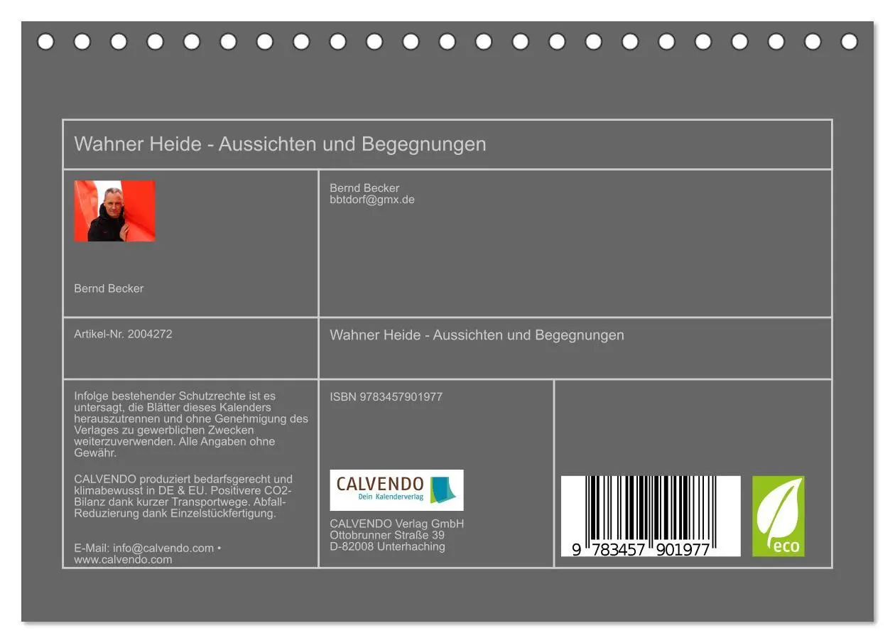 Bild: 9783457901977 | Wahner Heide - Aussichten und Begegnungen (Tischkalender 2026 DIN...