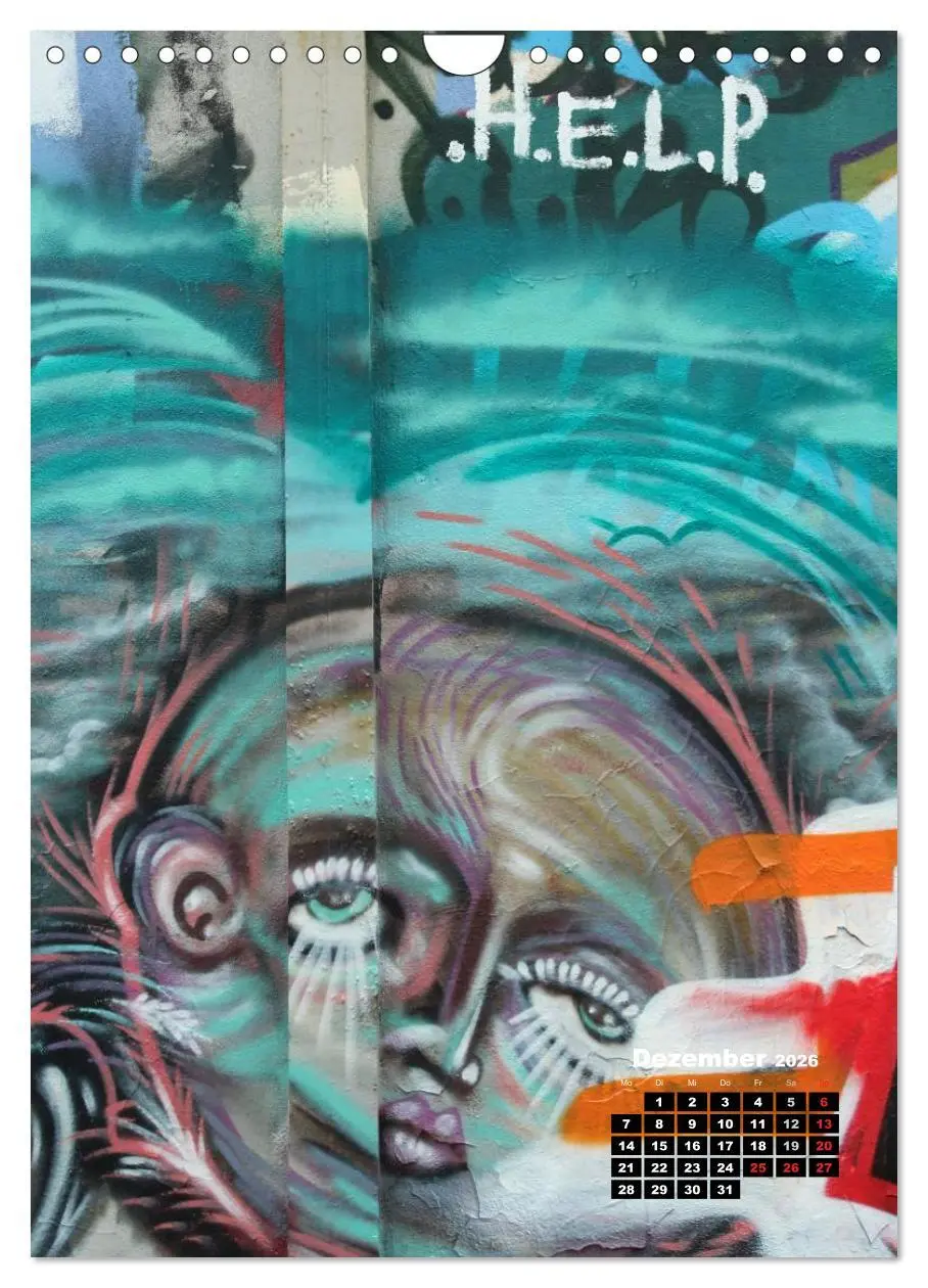Bild: 9783516471977 | Graffiti &amp; Streetart 2026 (Wandkalender 2026 DIN A4 hoch), CALVENDO...