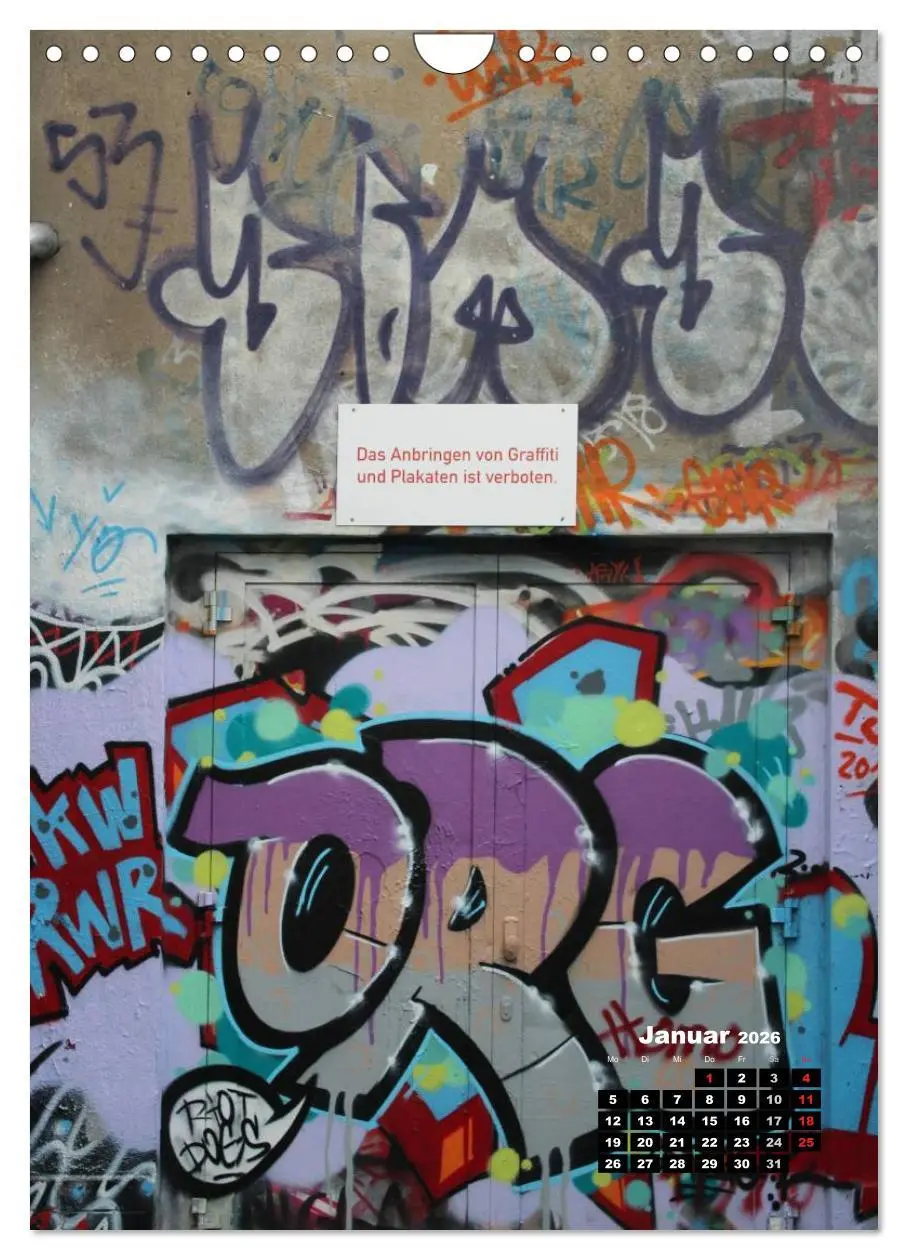 Bild: 9783516471977 | Graffiti &amp; Streetart 2026 (Wandkalender 2026 DIN A4 hoch), CALVENDO...