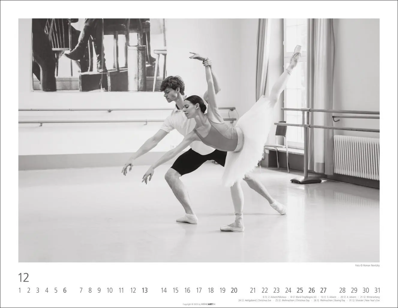 Bild: 9783839901977 | Ballettsaal - Stuttgarter Ballett Kalender 2026 | Roman Novitzky