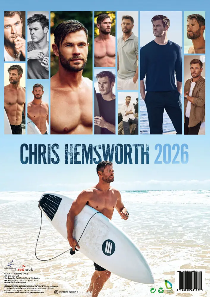 Bild: 9798893611977 | Chris Hemsworth 2026 | Offizieller Kalender | Kalender | 14 S. | 2026