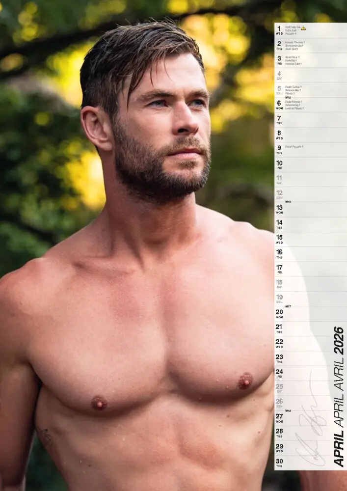 Bild: 9798893611977 | Chris Hemsworth 2026 | Offizieller Kalender | Kalender | 14 S. | 2026