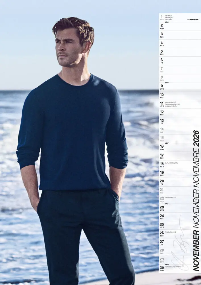 Bild: 9798893611977 | Chris Hemsworth 2026 | Offizieller Kalender | Kalender | 14 S. | 2026
