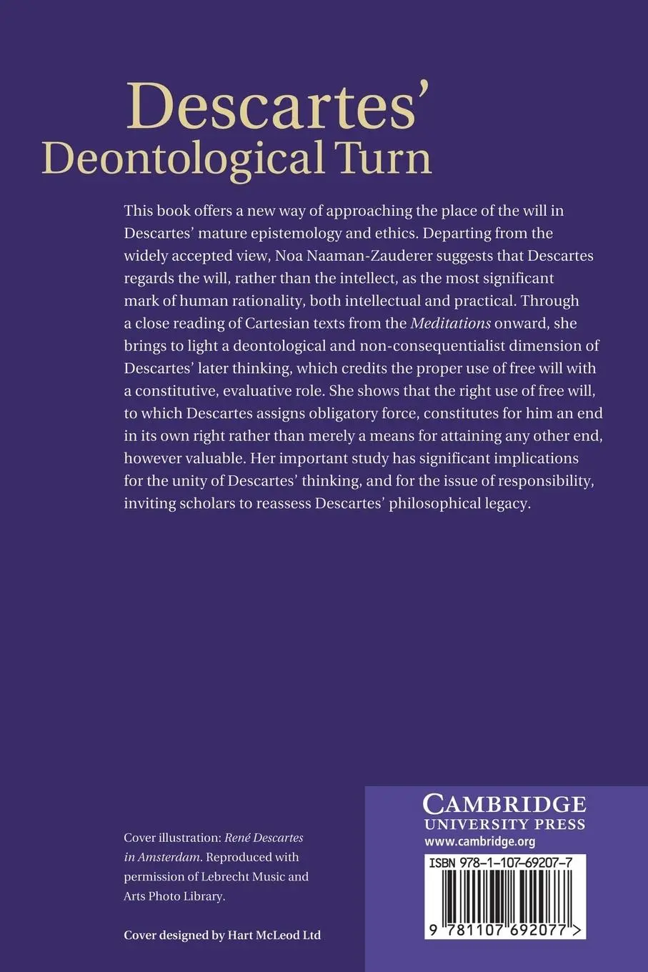 Rückseite: 9781107692077 | Descartes' Deontological Turn | Noa Naaman-Zauderer | Taschenbuch