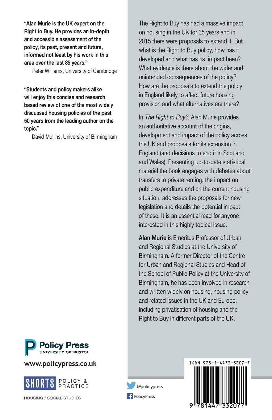 Rückseite: 9781447332077 | The Right to Buy? | Alan Murie | Taschenbuch | Kartoniert / Broschiert