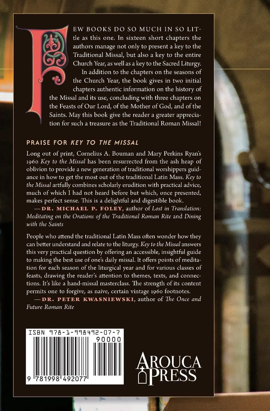 Rückseite: 9781998492077 | Key to the Missal | Finding Your Way in the Traditional Mass | Buch