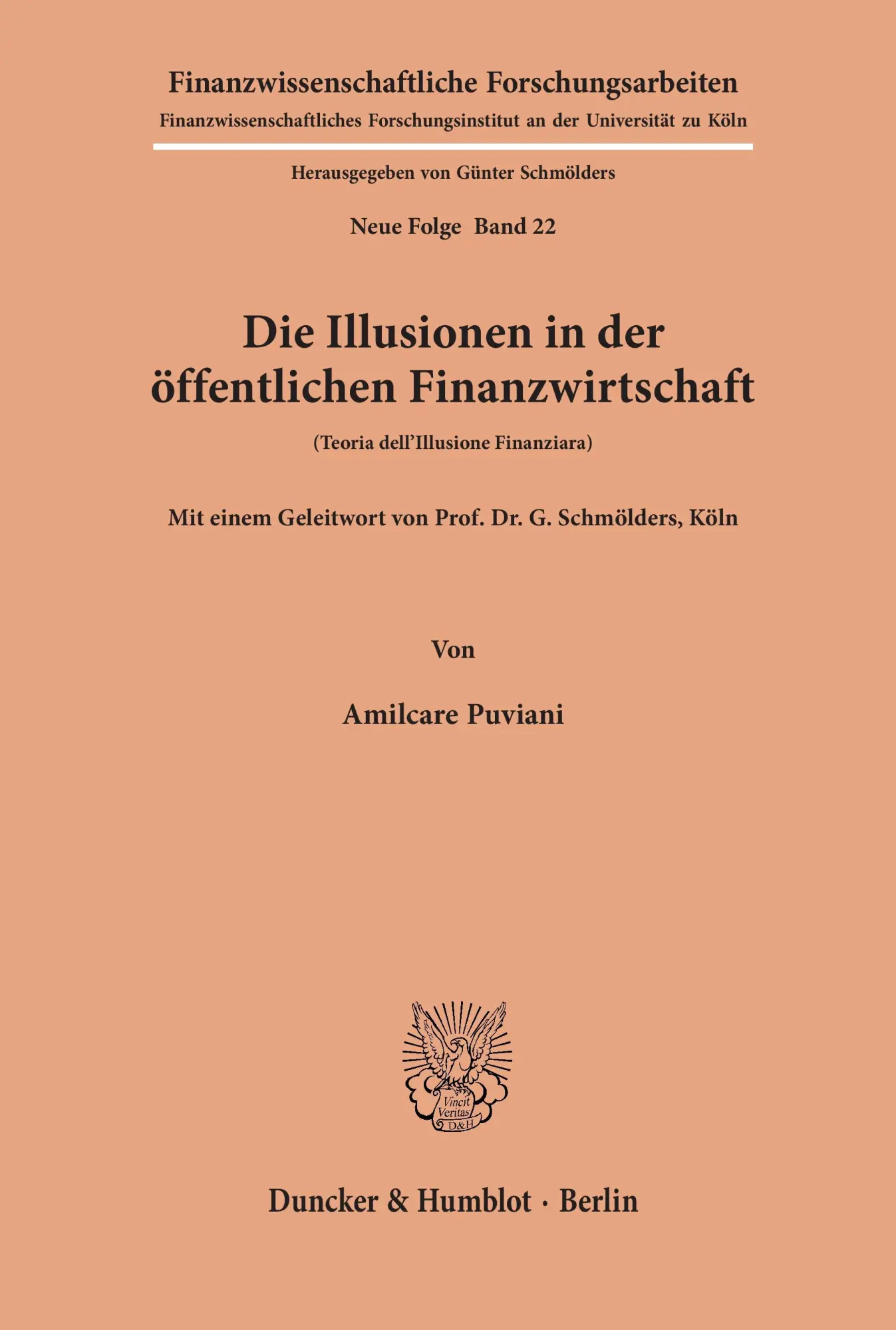 Cover: 9783428012077 | Die Illusionen in der öffentlichen Finanzwirtschaft. | Puviani | Buch