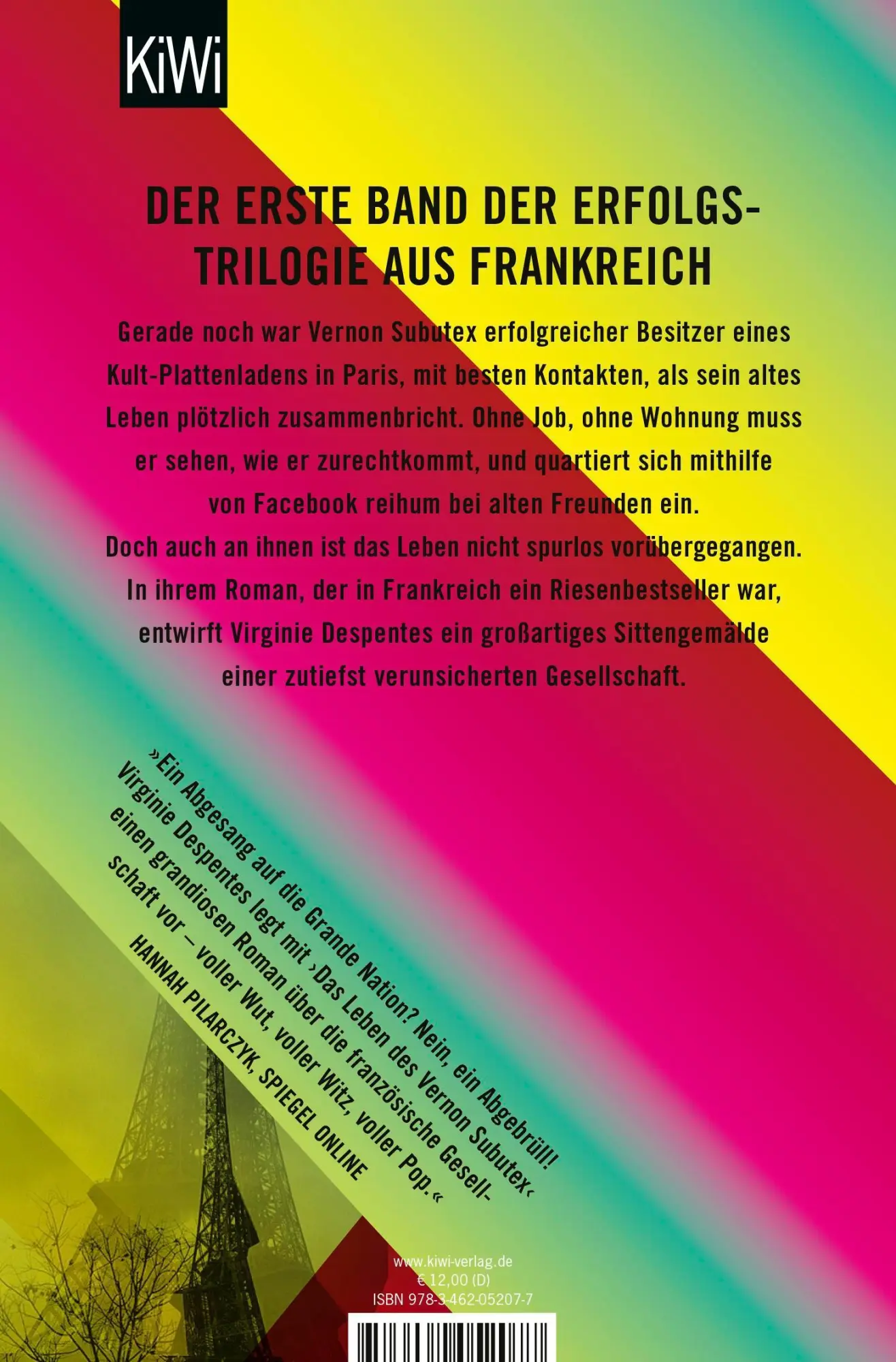 Rückseite: 9783462052077 | Das Leben des Vernon Subutex 1 | Roman | Virginie Despentes | Buch