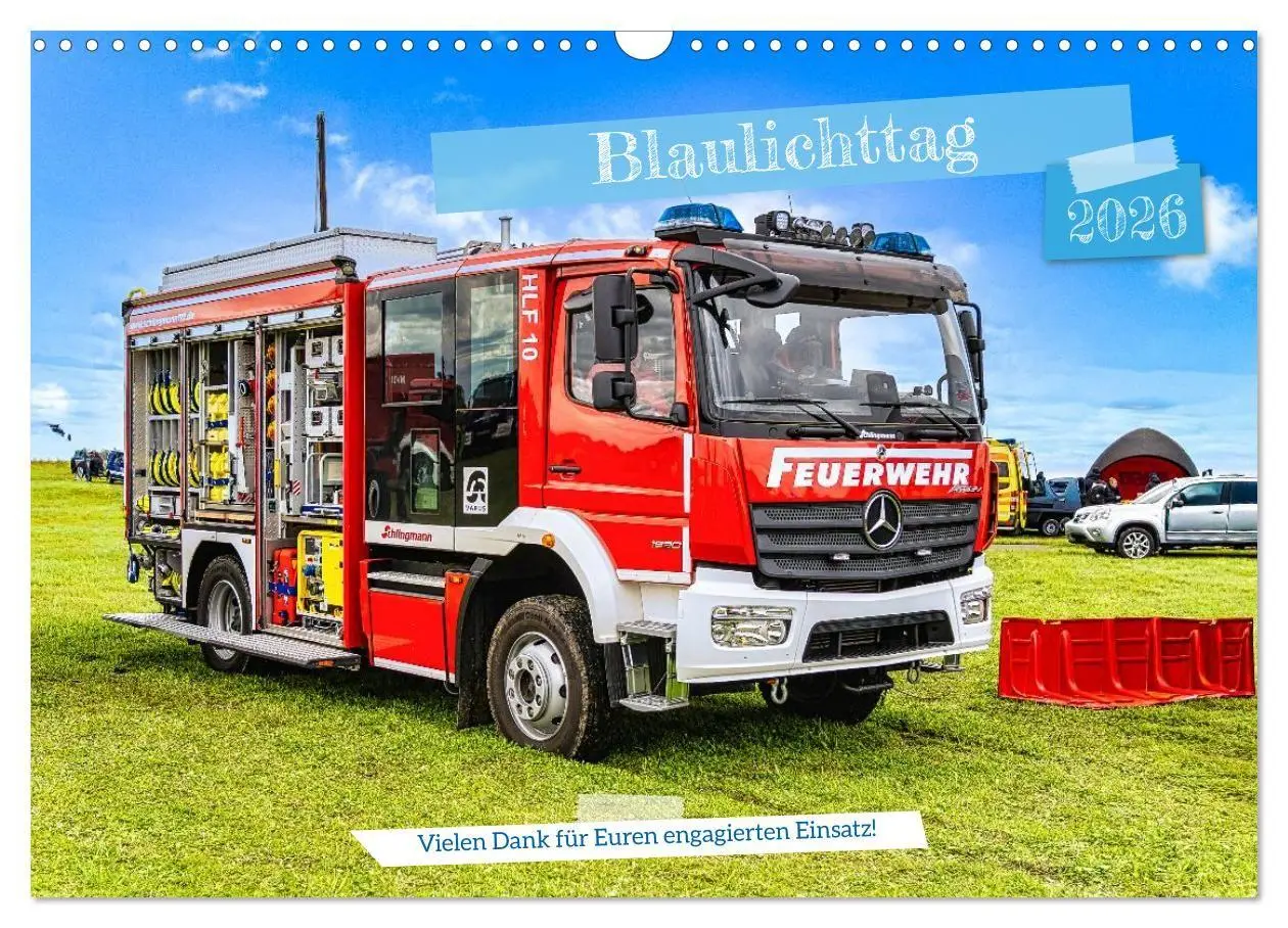 Cover: 9783516672077 | Blaulichttag, unsere Retter! (Wandkalender 2026 DIN A3 quer),...