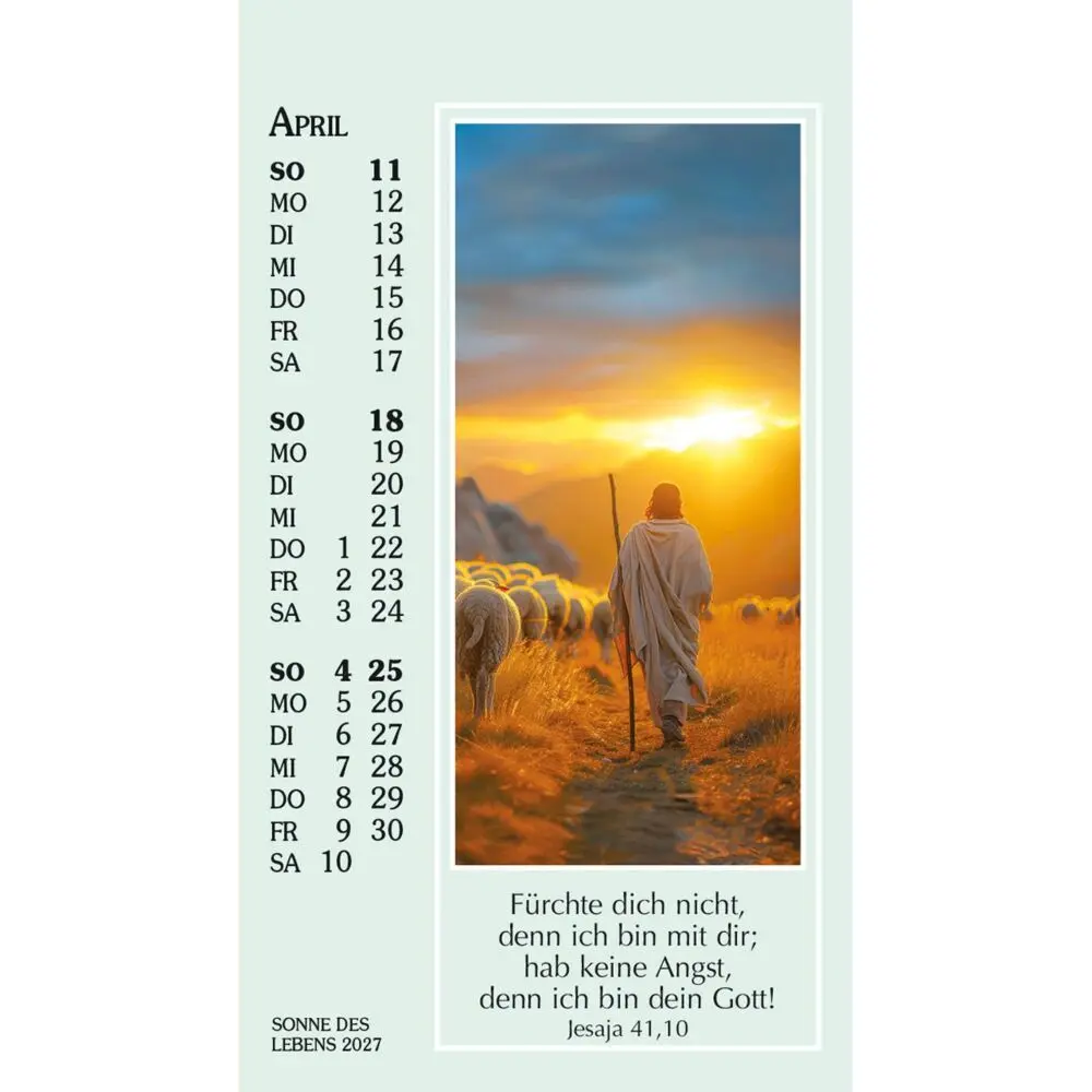 Bild: 9783754892077 | Sonne des Lebens 2027 | Mini-Kalender mit Bibelworten und Farbfotos