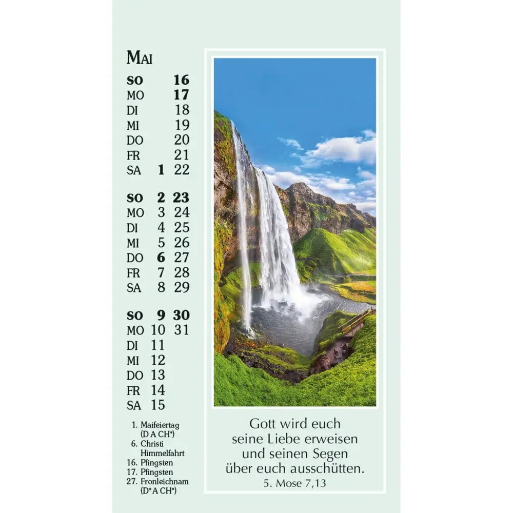 Bild: 9783754892077 | Sonne des Lebens 2027 | Mini-Kalender mit Bibelworten und Farbfotos