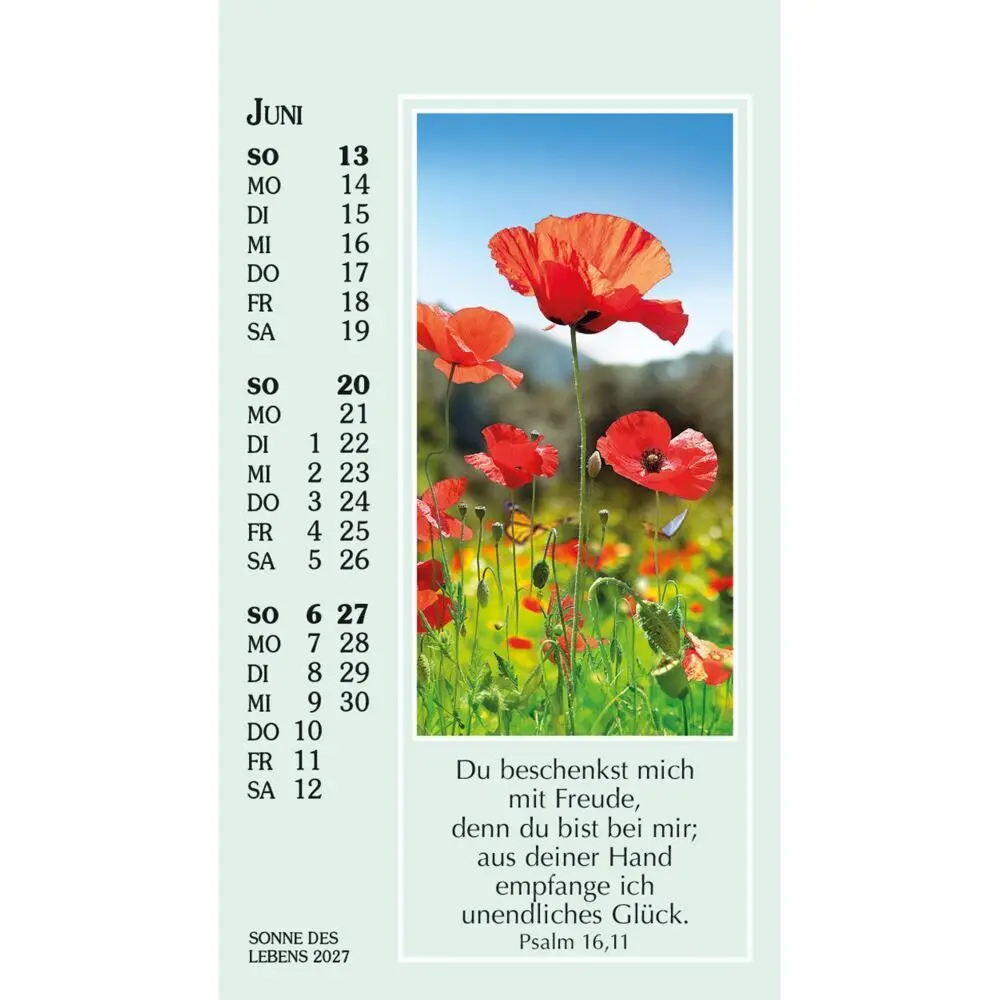 Bild: 9783754892077 | Sonne des Lebens 2027 | Mini-Kalender mit Bibelworten und Farbfotos