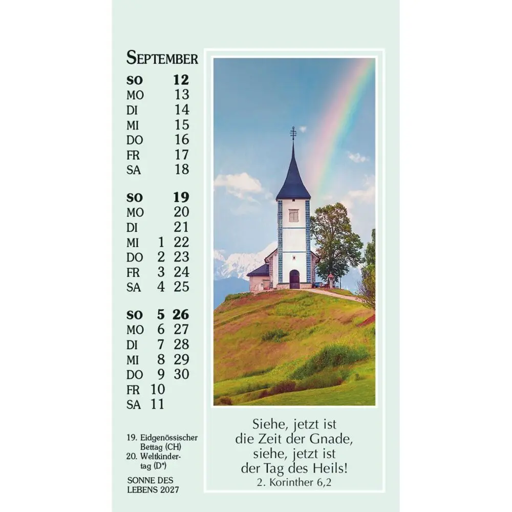 Bild: 9783754892077 | Sonne des Lebens 2027 | Mini-Kalender mit Bibelworten und Farbfotos