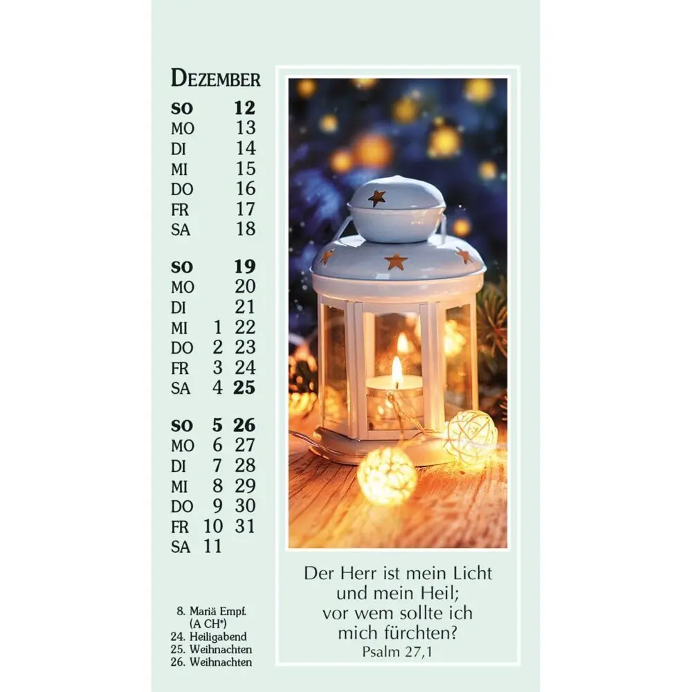 Bild: 9783754892077 | Sonne des Lebens 2027 | Mini-Kalender mit Bibelworten und Farbfotos