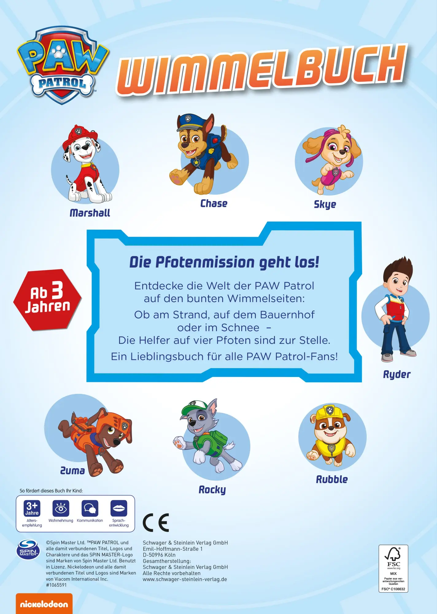 Rückseite: 9783849932077 | PAW Patrol Wimmelbuch. Mit Rätselspaß. Für Kinder ab 3 Jahren | Verlag
