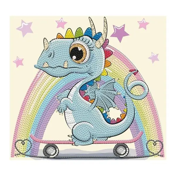 Bild: 4895225932177 | Dotzies by Diamond Dotz Drache auf Skateboard | 2593217 | Deutsch
