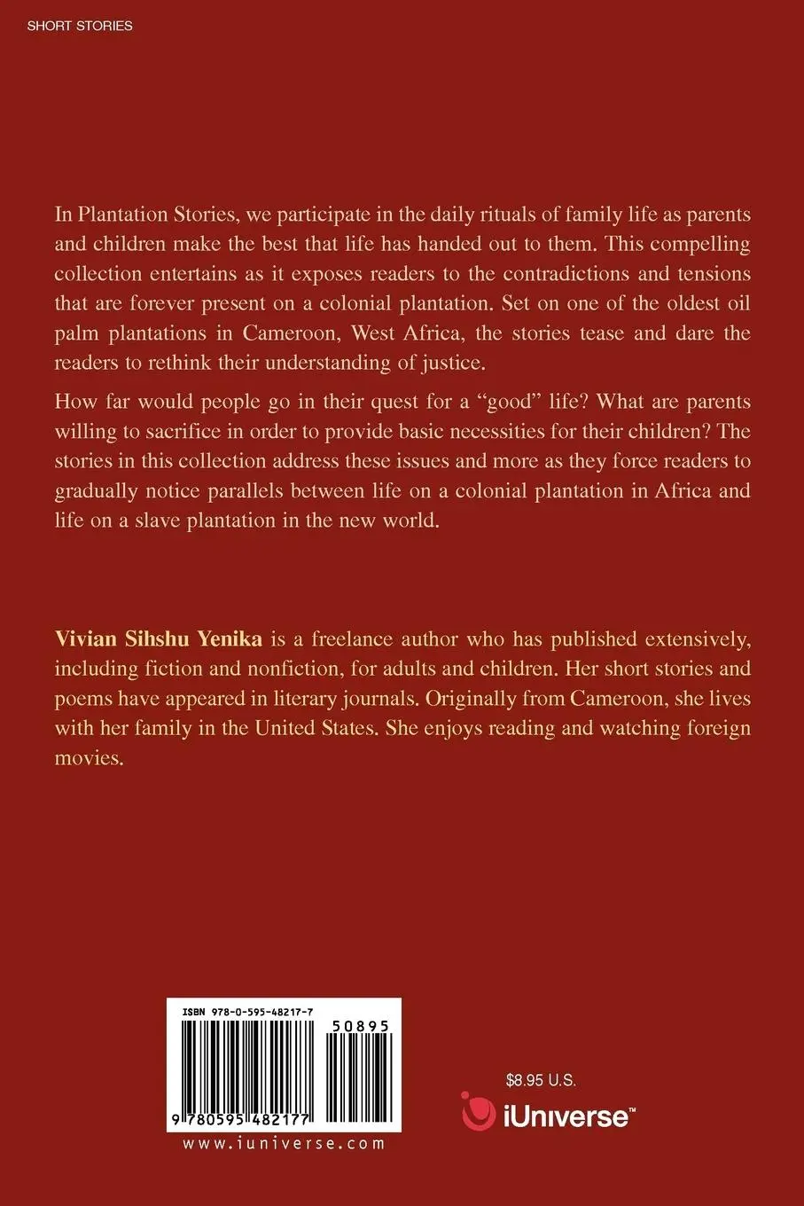 Rückseite: 9780595482177 | Plantation Stories and Rhymes from Cameroon | Vivian Sihshu Yenika