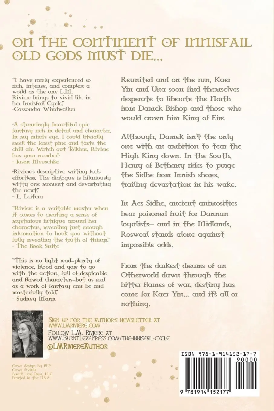 Rückseite: 9781914152177 | The Children of Danu | The Innisfail Cycle: Book Three | L. M. Riviere