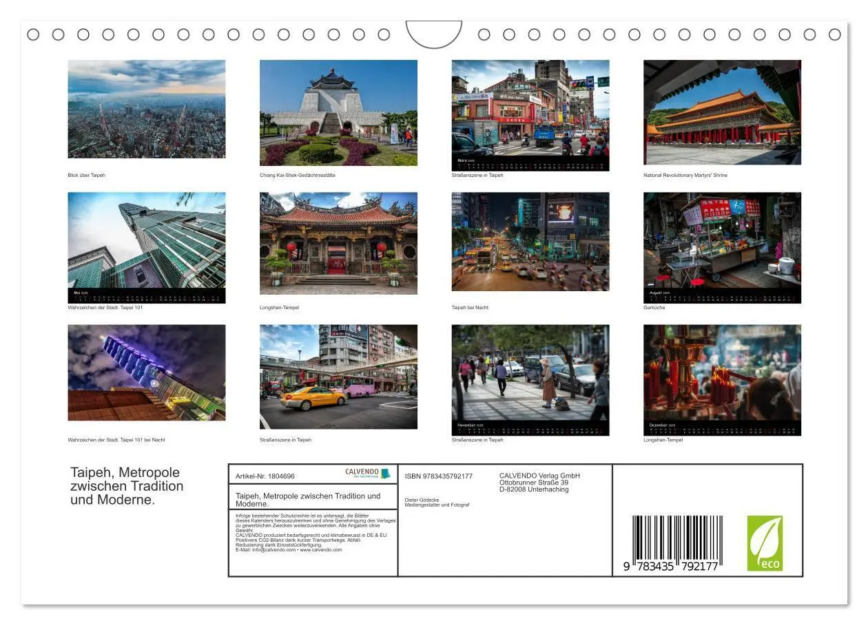 Bild: 9783435792177 | Taipeh, Metropole zwischen Tradition und Moderne. (Wandkalender...