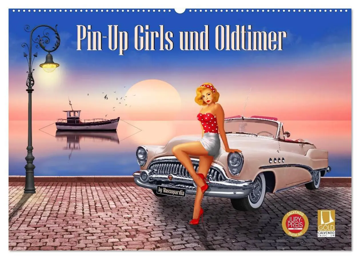 Cover: 9783516042177 | Pin-Up Girls und Oldtimer by Mausopardia (Wandkalender 2026 DIN A2...