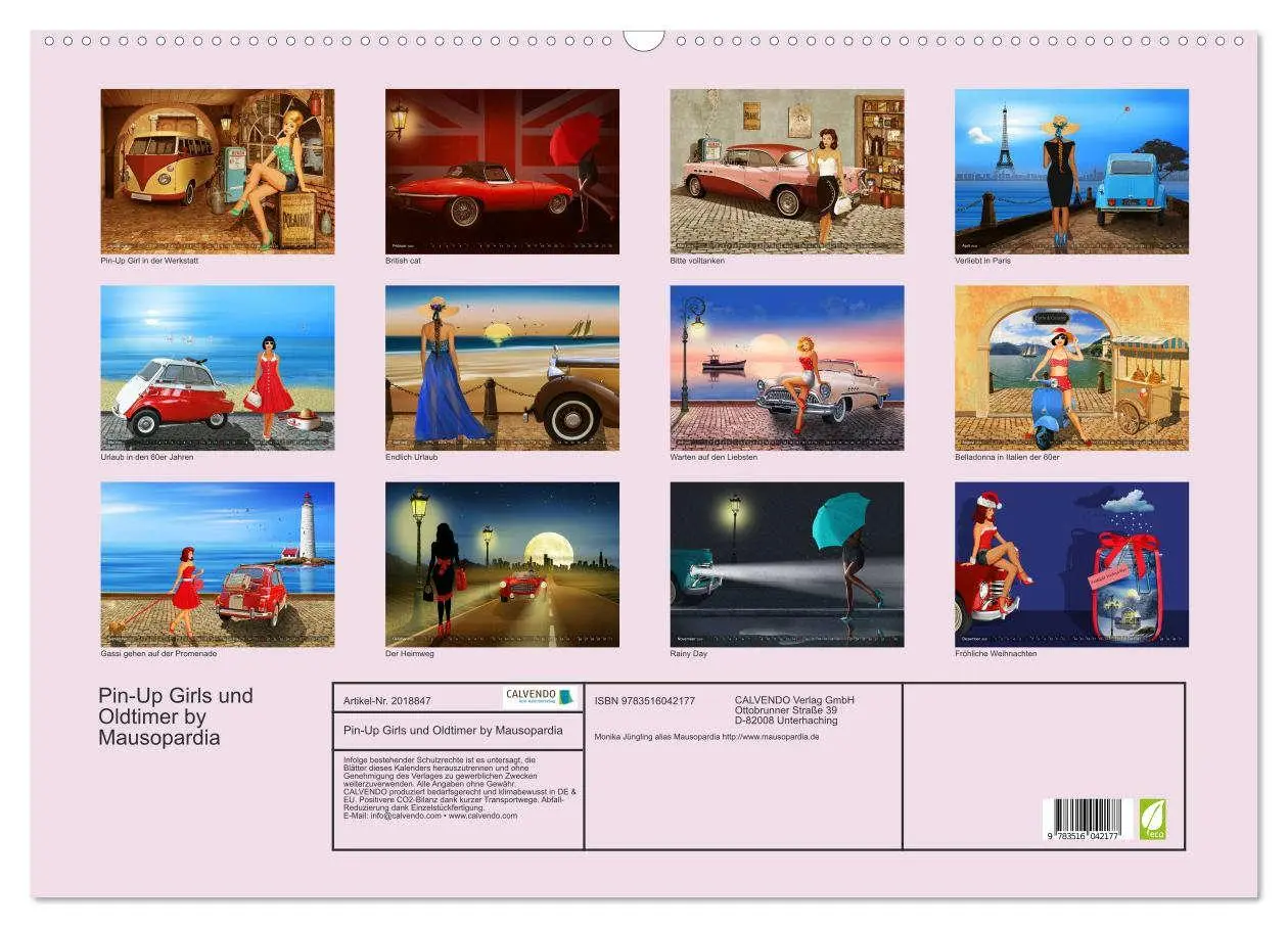 Bild: 9783516042177 | Pin-Up Girls und Oldtimer by Mausopardia (Wandkalender 2026 DIN A2...