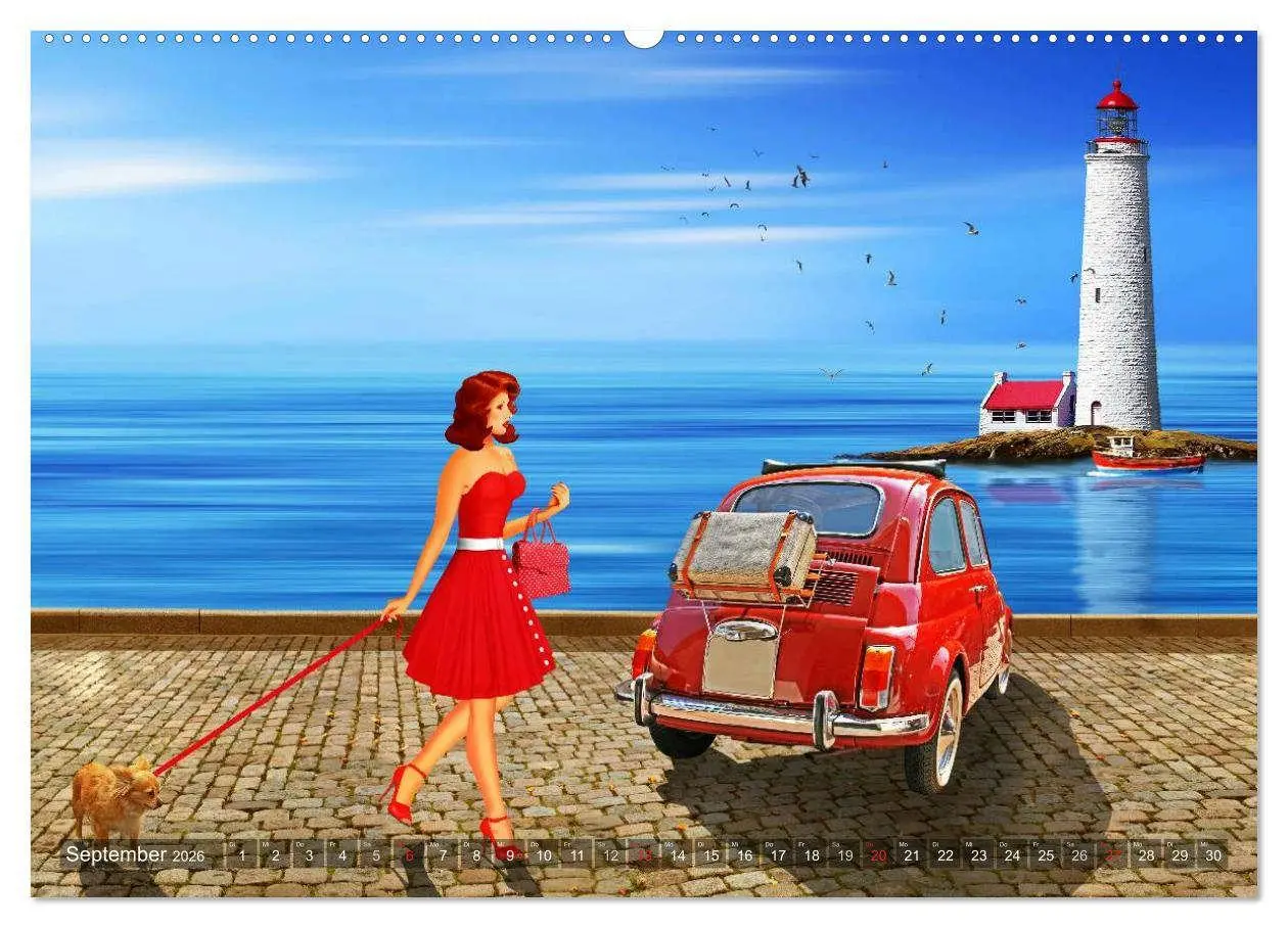 Bild: 9783516042177 | Pin-Up Girls und Oldtimer by Mausopardia (Wandkalender 2026 DIN A2...