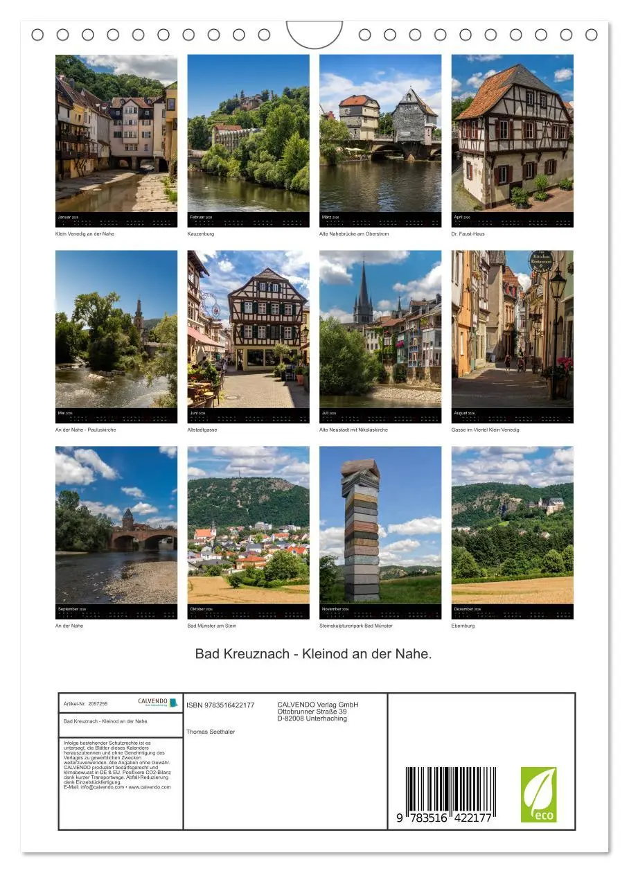 Bild: 9783516422177 | Bad Kreuznach - Kleinod an der Nahe. (Wandkalender 2026 DIN A4...