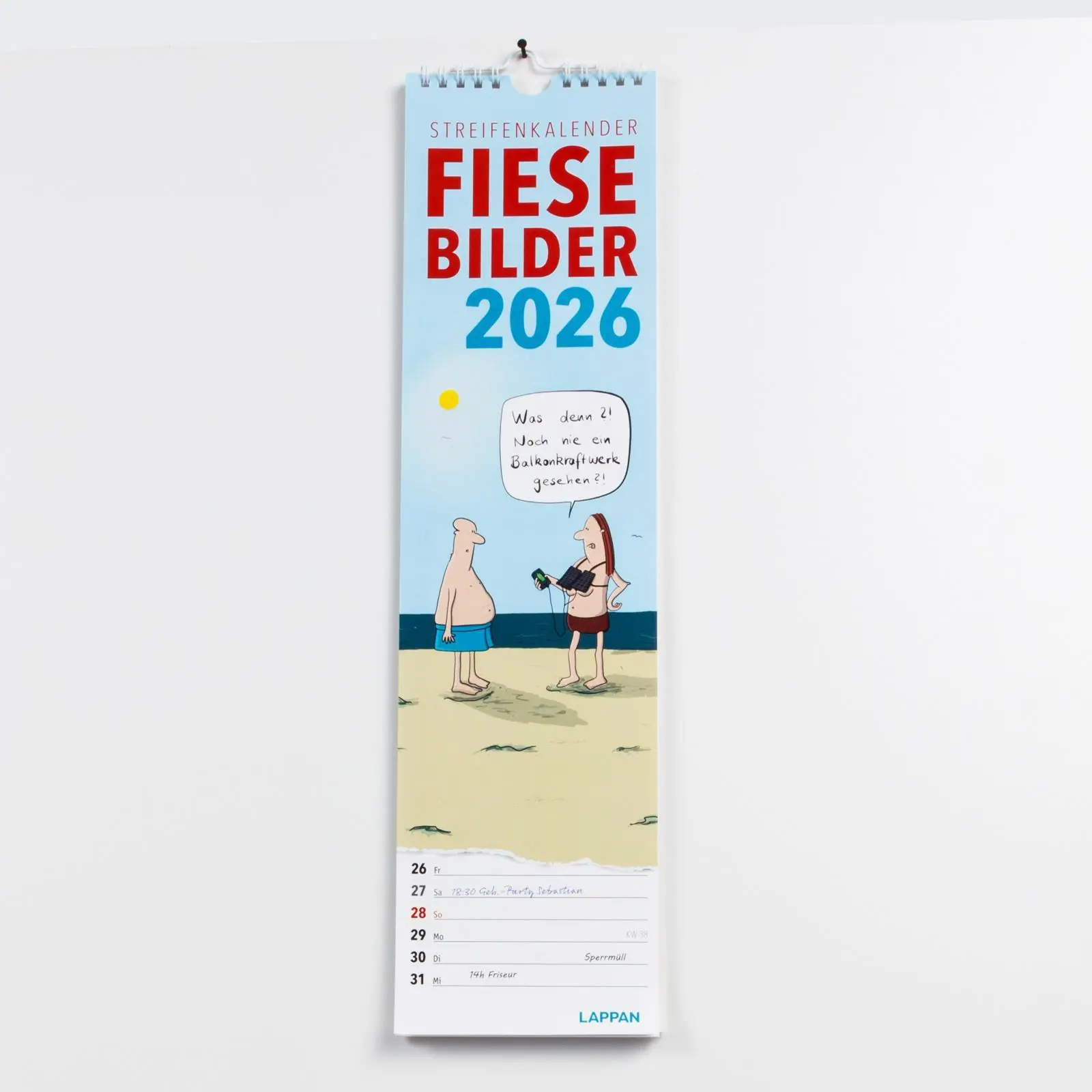 Bild: 9783830322177 | Fiese Bilder Streifenkalender 2026: Monatskalender für die Wand | 2026