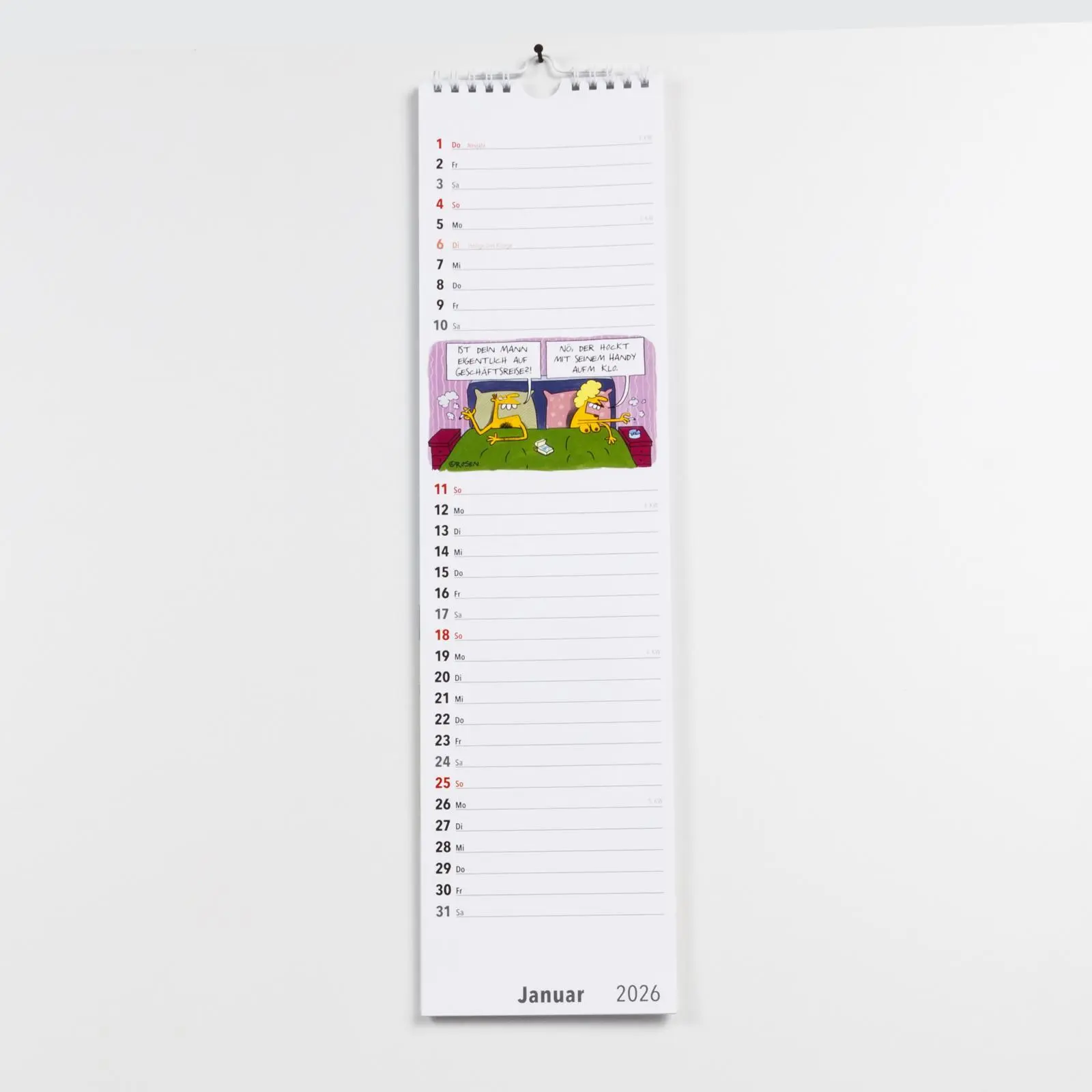 Bild: 9783830322177 | Fiese Bilder Streifenkalender 2026: Monatskalender für die Wand | 2026
